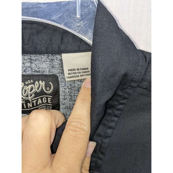 ROPER VINTAGE WEAR THE WEST MEN’S AZTEC PRINT /BLACK SHIRT SIZE LARGE - Picture 4 of 8